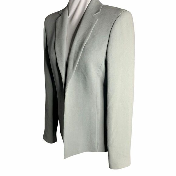 Vintage 80s Anne Klein Blazer Jacket 4 Blue Open - Picture 5 of 6